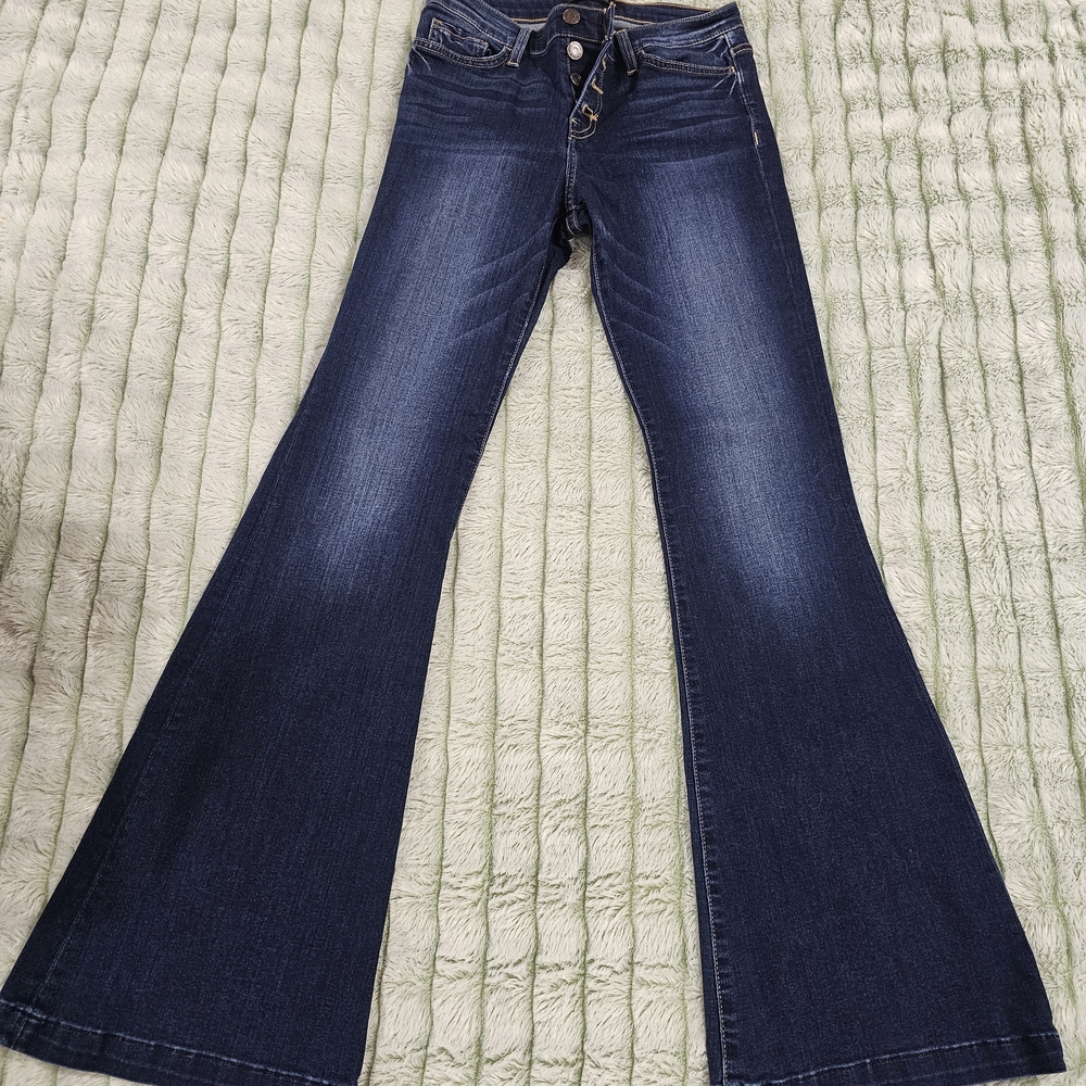 Women's Flared Blue Jeans